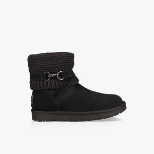 Ugg Purl Strap Women Classic Boots Black (5348MKVYE)